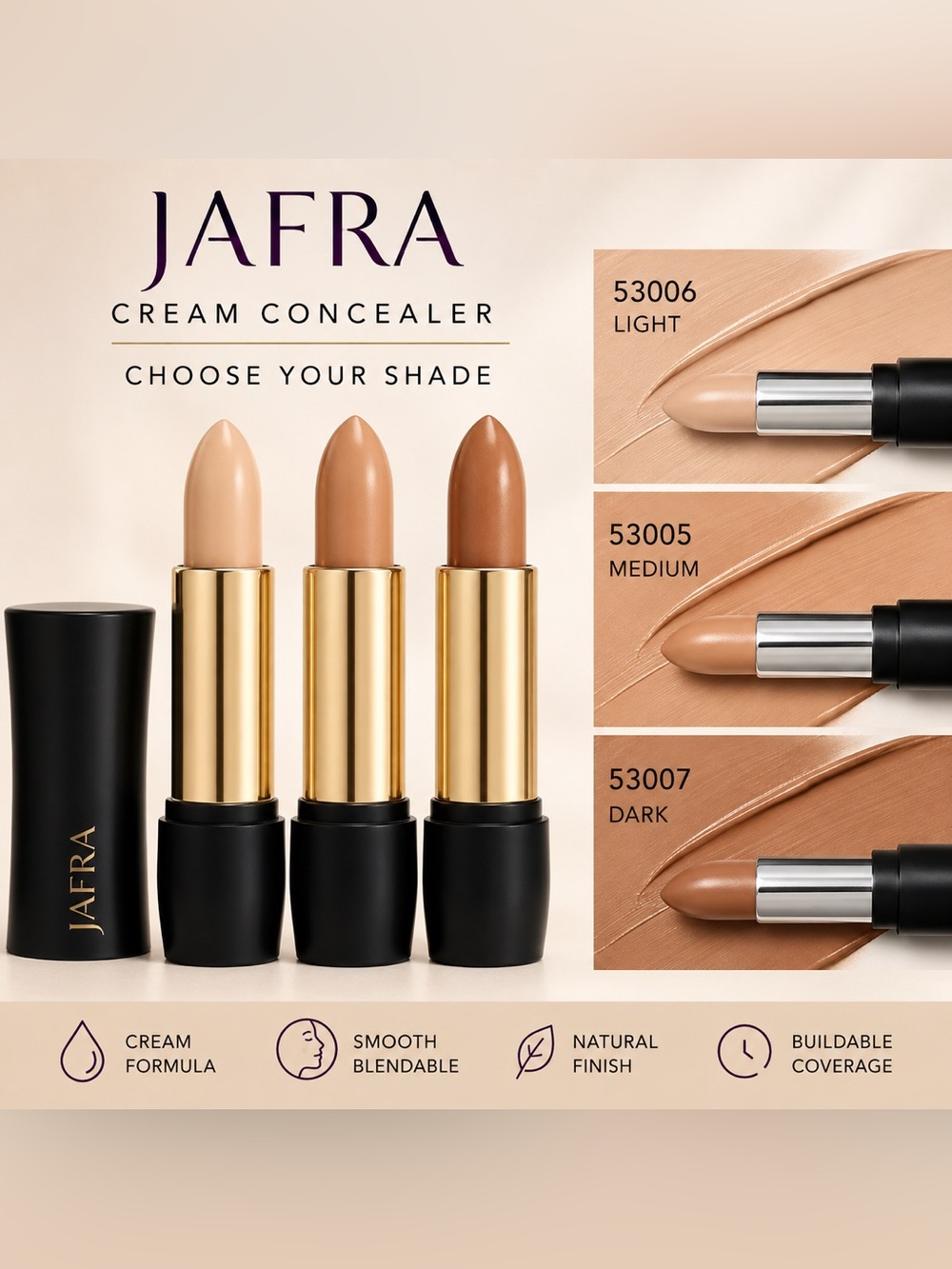 JAFRA Cream Concealer | Light, Medium or Dark | Choose Your Shade | New